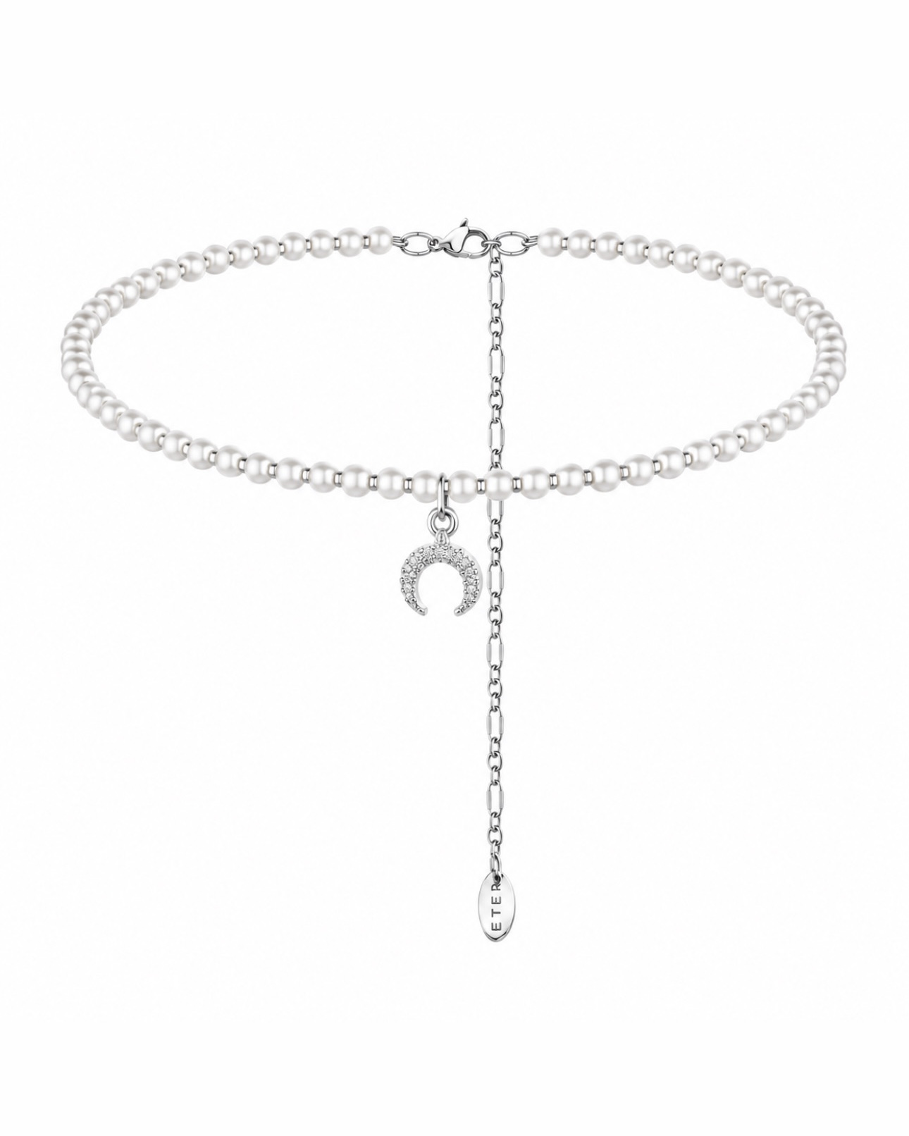 small choker MOON white