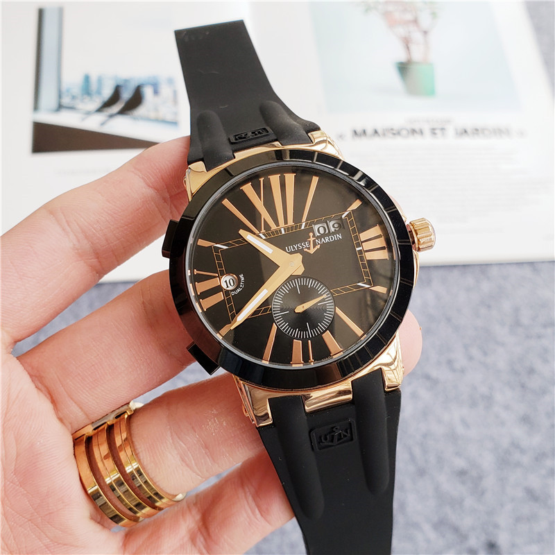 Ulysse Nardin Executive Dual Time black rose gold