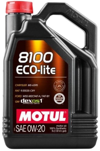 Моторна олива 0W20 Motul 8100 Eco-lite, 5л.