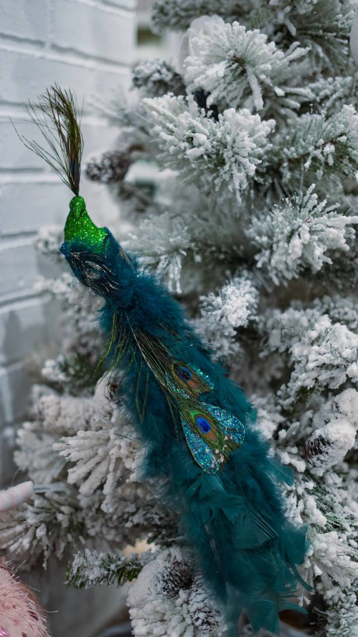 Декоративний Павич на кліпсі, 40 см