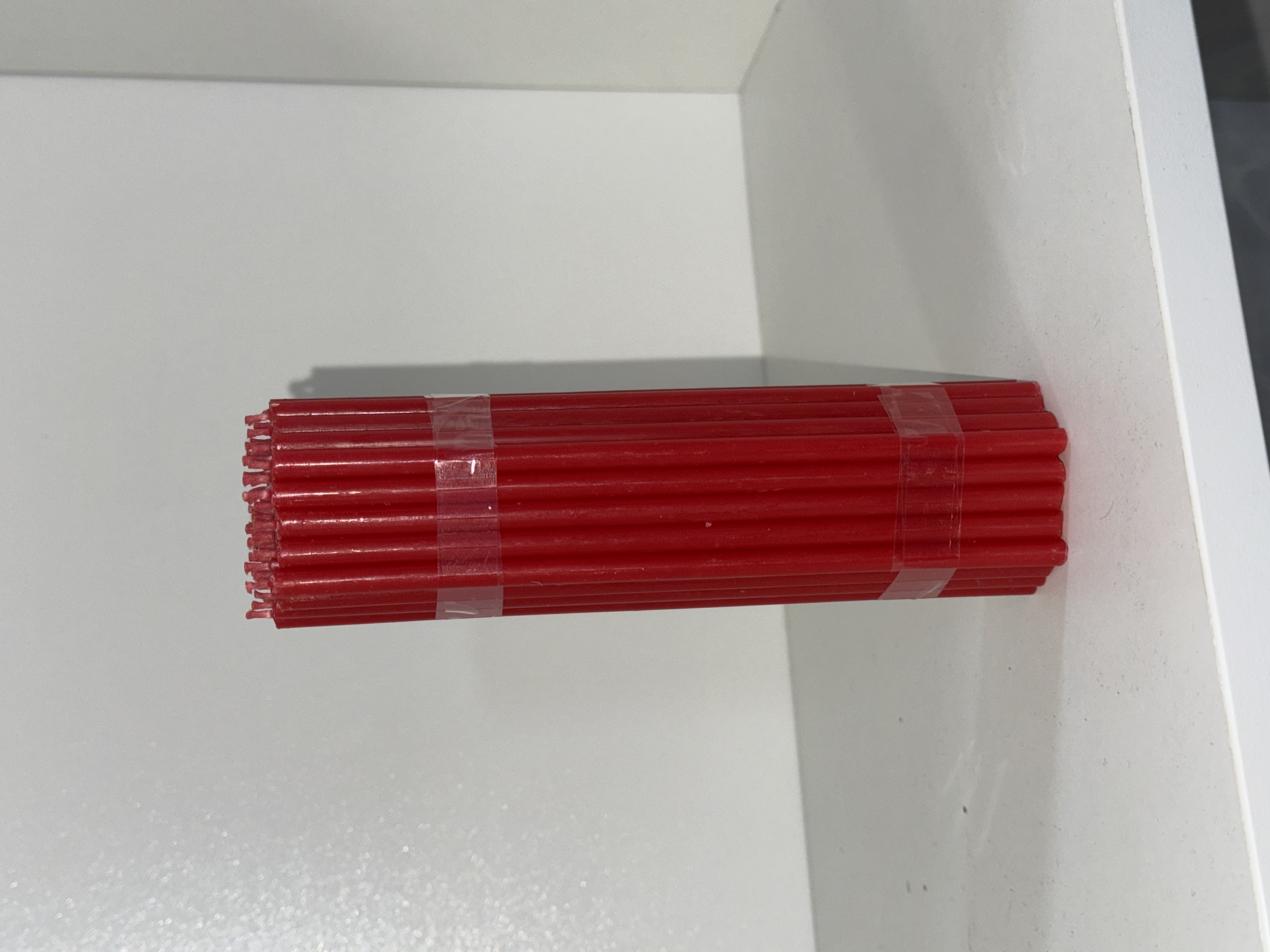 Воскові свічки 16 см червоні