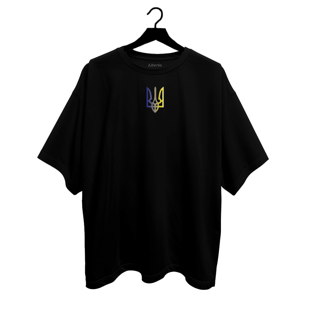 Футболка Oversize Герб синьо-жовтий