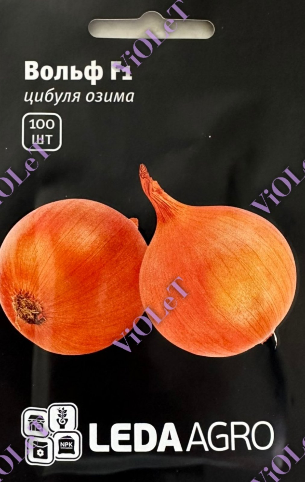 Вольф F1, цибуля золотиста, 100 шт, Leda Agro