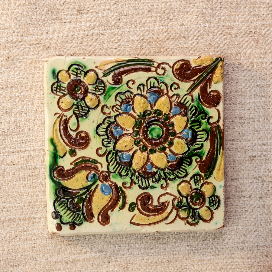 Керамічна плиточка "Ромашка", 10*10 см