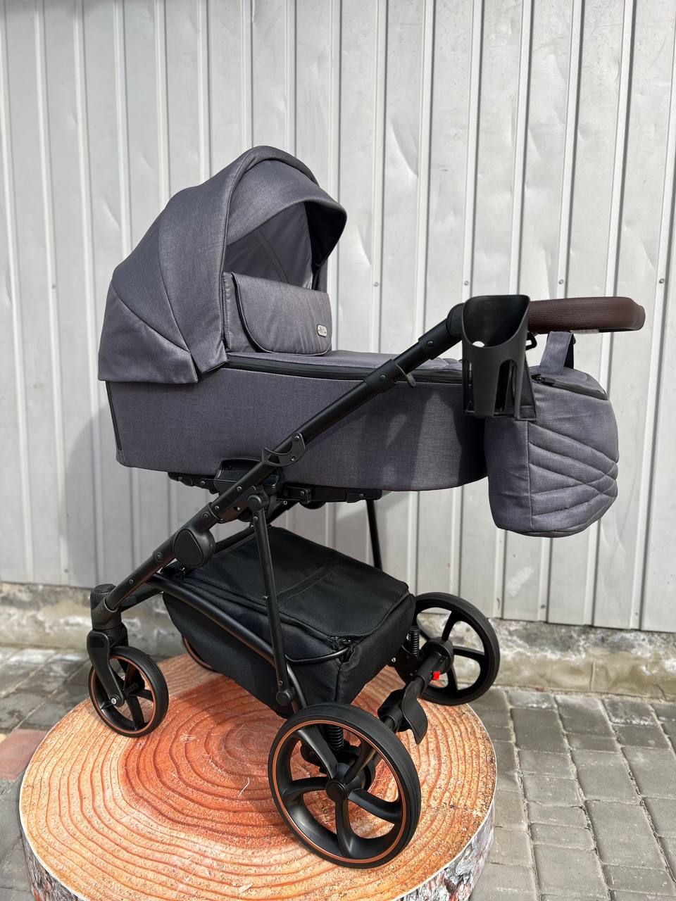 Коляска 2в1 Baby Pram Bailey Premium 2024 Graphite Textile