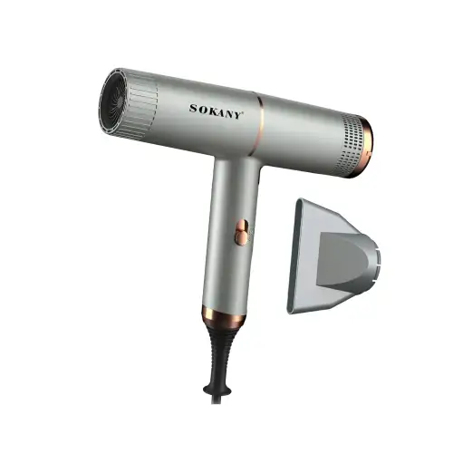 Фен для волосся Sokany SK-2220 з концентратором, срібло