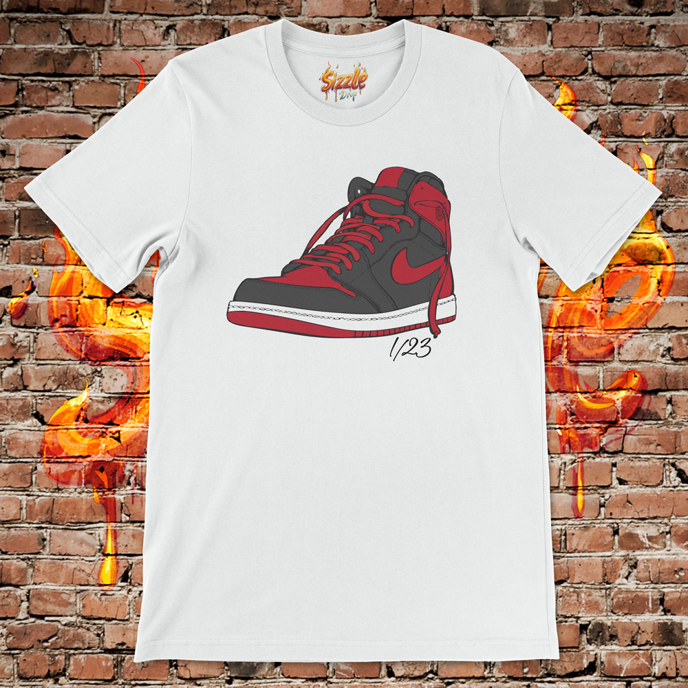 AJ1 Banned Limited Exclusive Art T-shirt 1-23