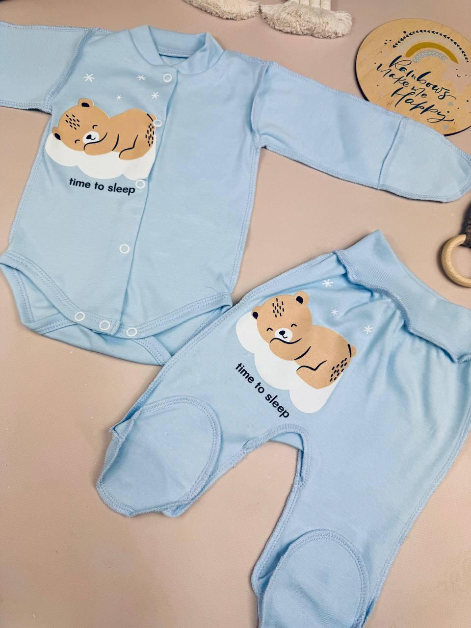 Комплект для новонароджених: боді + повзунці з інтерлоку