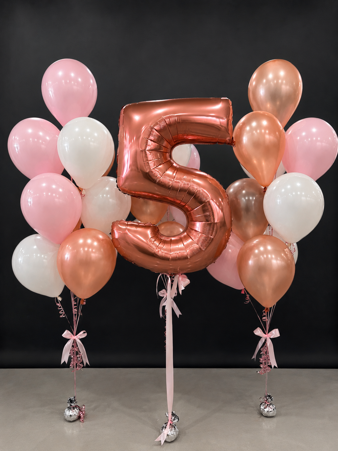 Birthday Balloon Set with Giant Number & Helium Bouquets