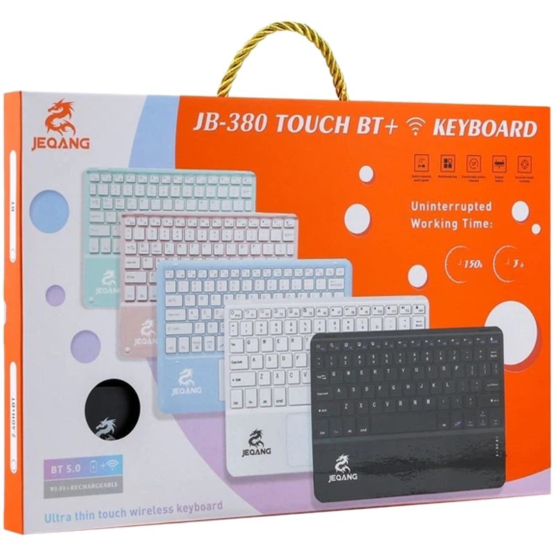 Клавіатура бездротова JEQANG JB-380 Accum, Bluetooth Black