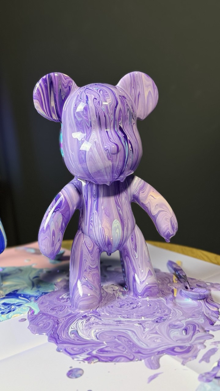Флюидний ведмедик Fluid Bear Bearbrick палітра Universe
