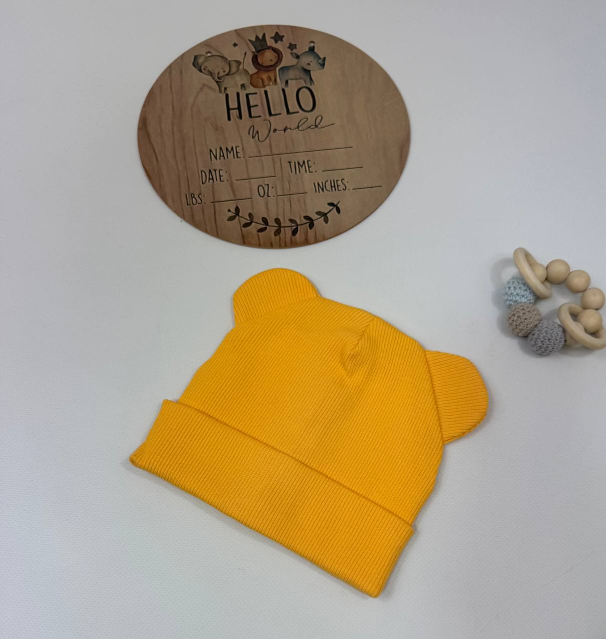 Шапочка з вушками для новонароджених