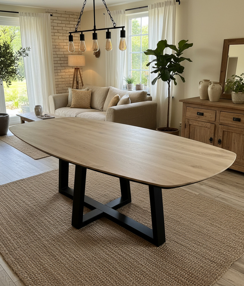 Arcus — овальний обідній стіл з масиву дерева