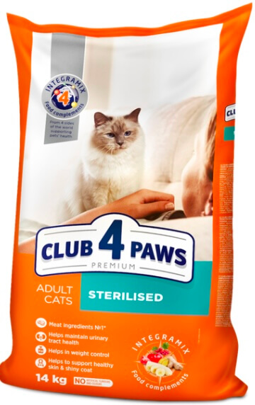 Клуб 4 лапи Premium сухий для Стерилізованих котів 14 кг