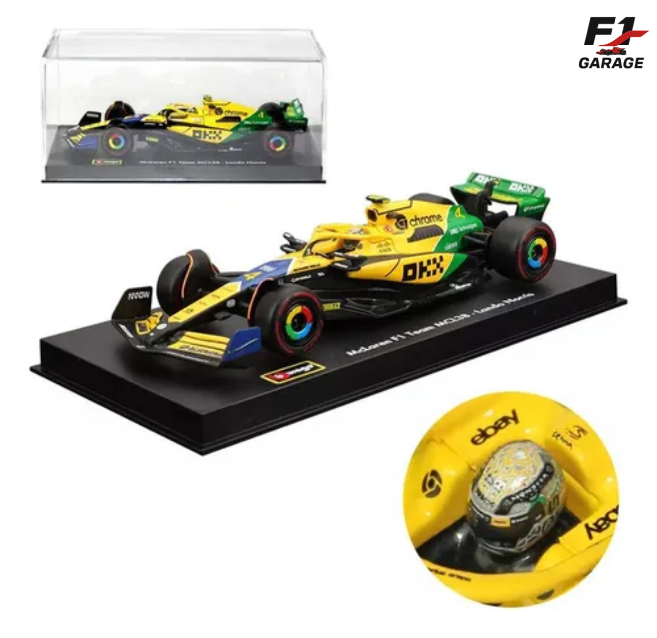 Burago McLaren MCL38 Lando Norris, 1:43, Monaco GP 2024 з пілотом