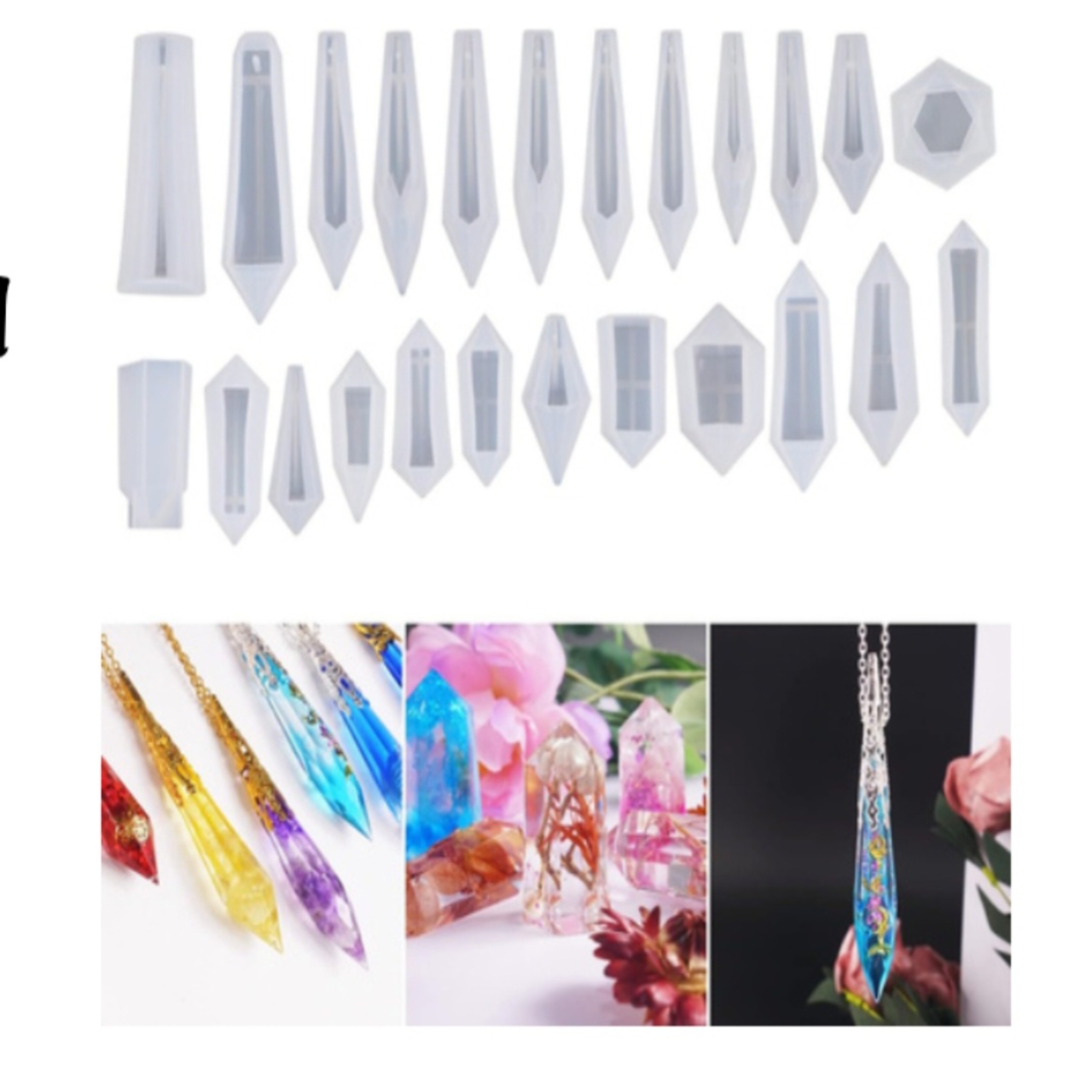 Crystal Pendant Mold Set of 12