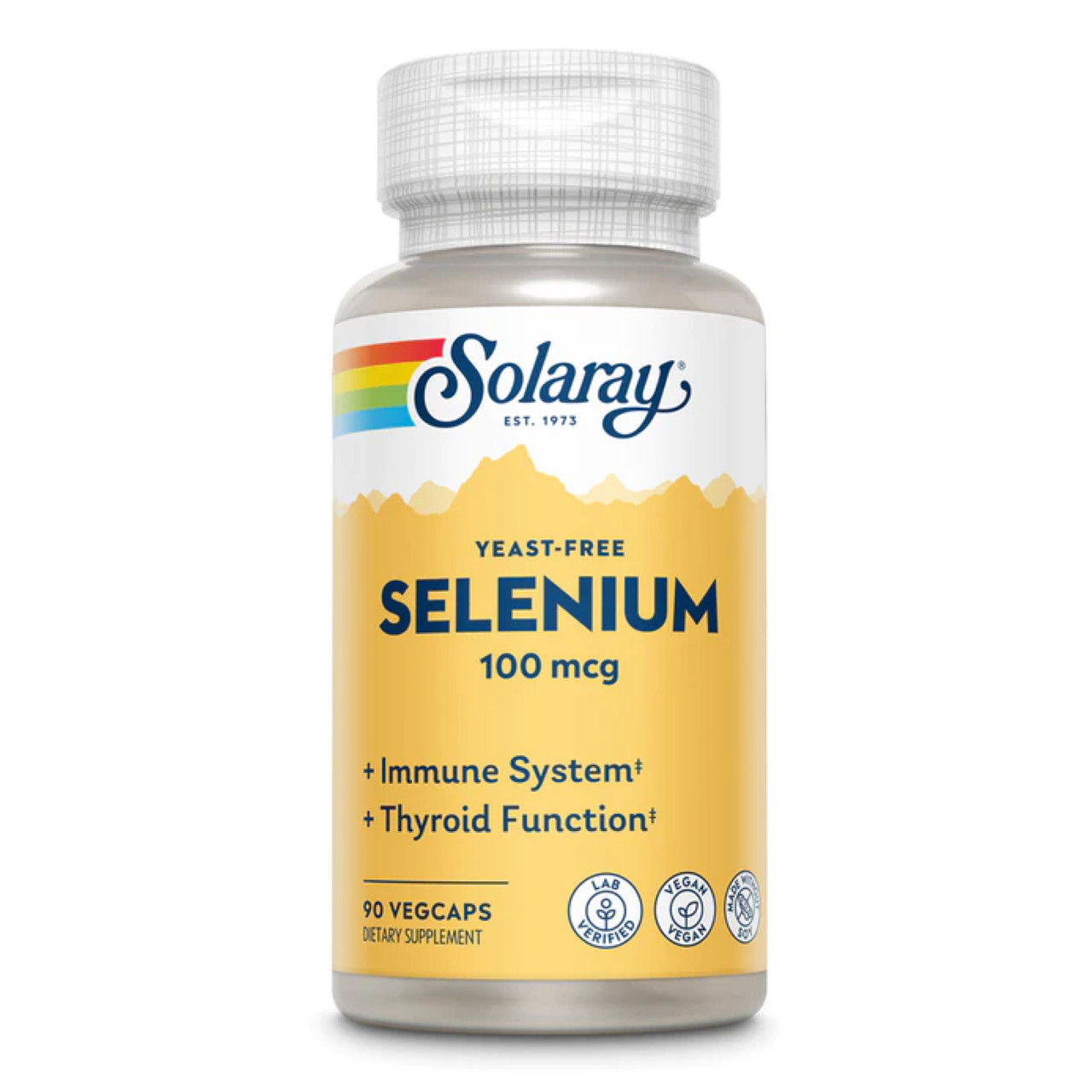 Селен, Solaray Selenium Yeast Free 100mcg - 90 vcaps
