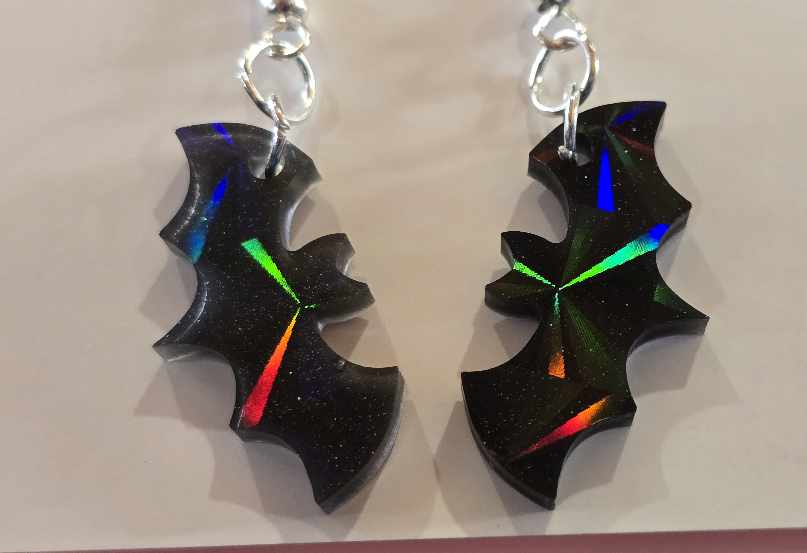 Space Laser Bat Earrings