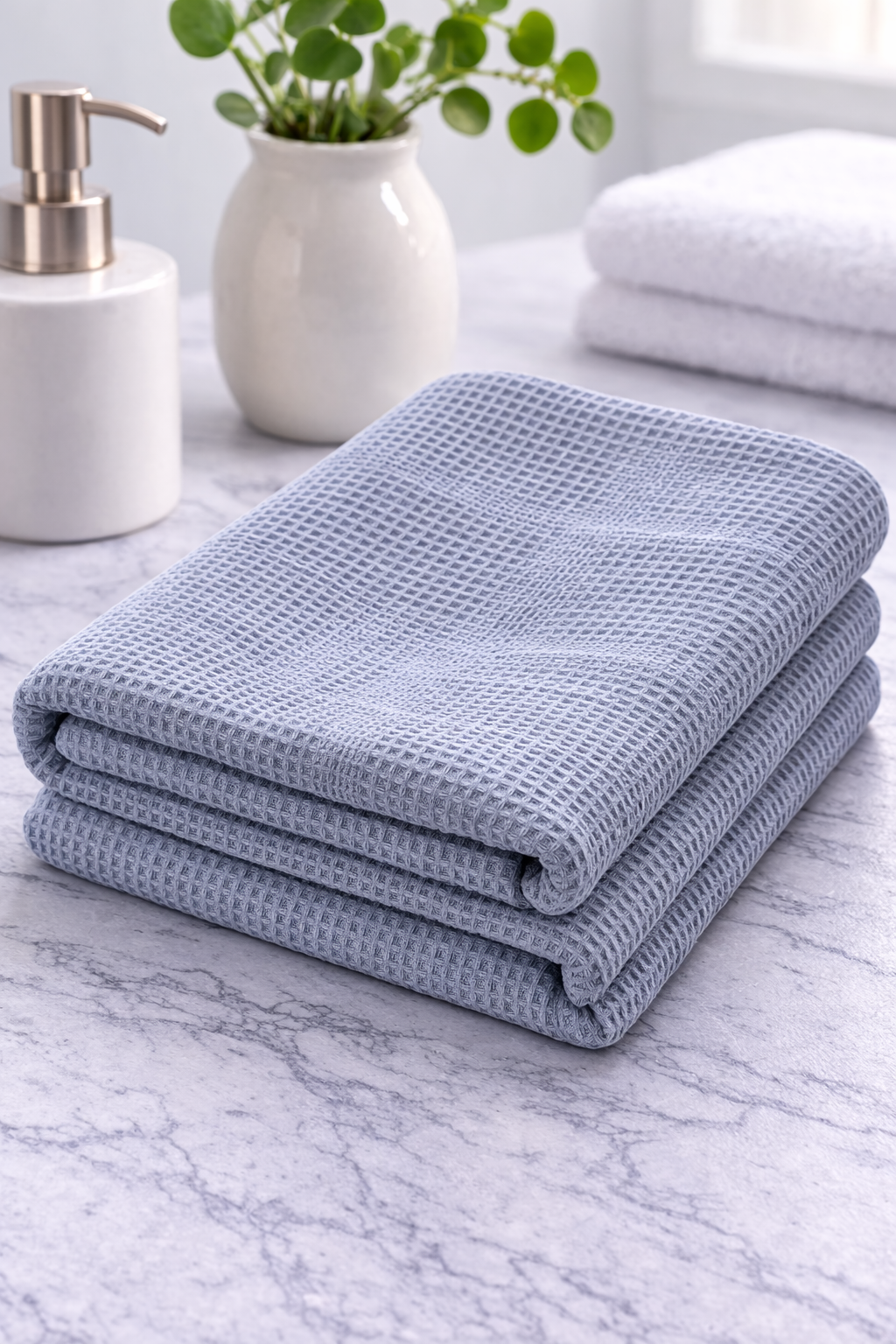 Рушник для кухні ( піке мозаїка)ультрамарин