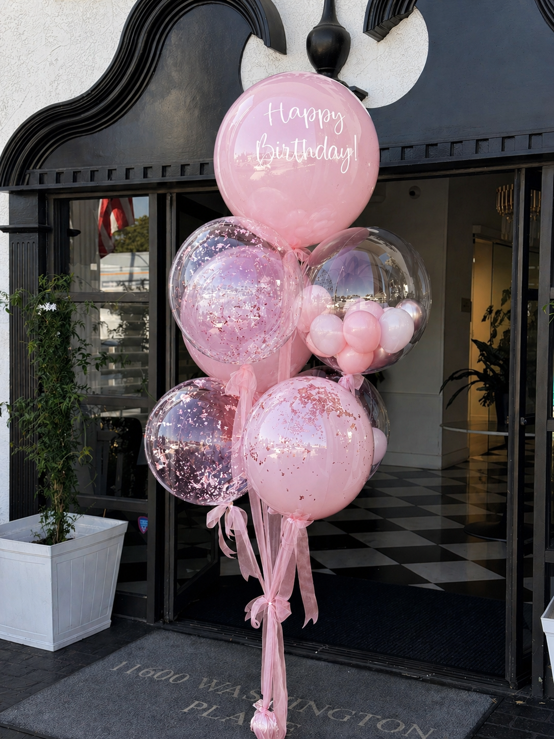 Luxury Pink Bubble Balloon Bouquet