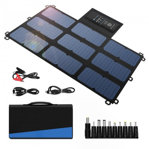 Портативна сонячна панель 63W ALT-63 Вт (розкладна чорна)