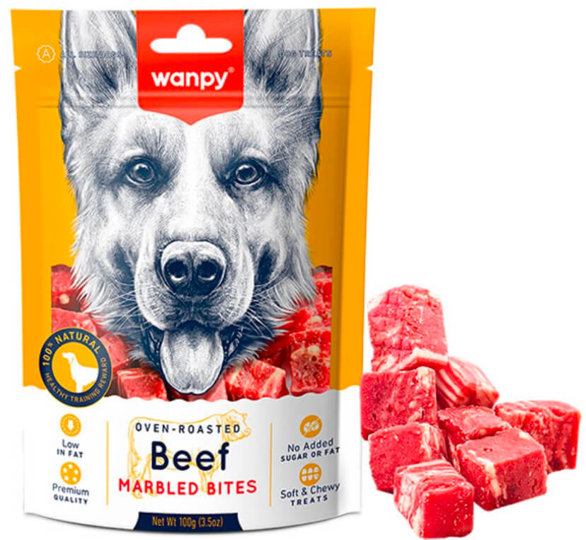 ВАНПІ МАРМУРОВА ЯЛОВИЧИНА ШМАТОЧКИ ласощі для собак 0.1 кг.