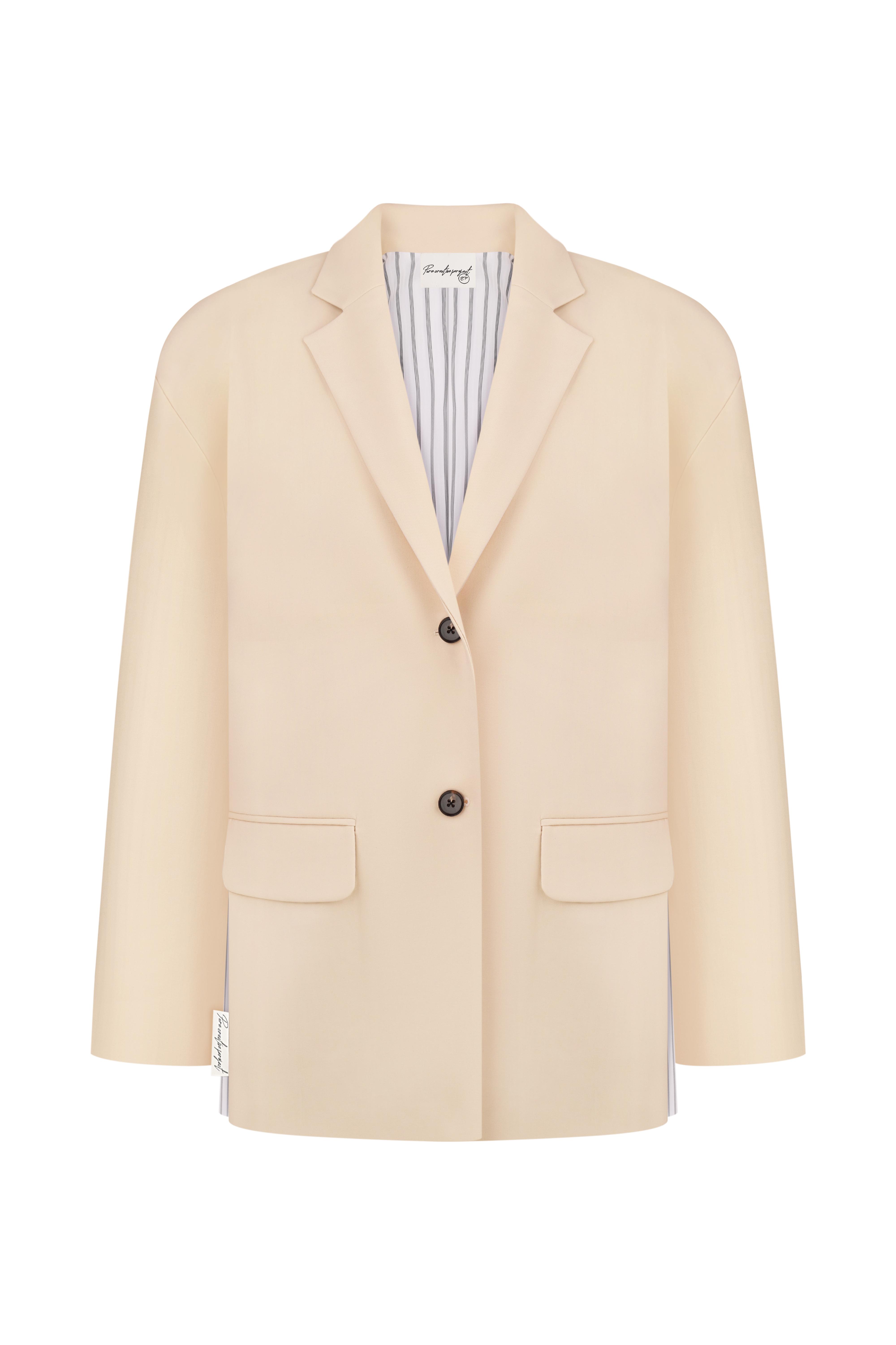 Combination jacket with an accent on the back