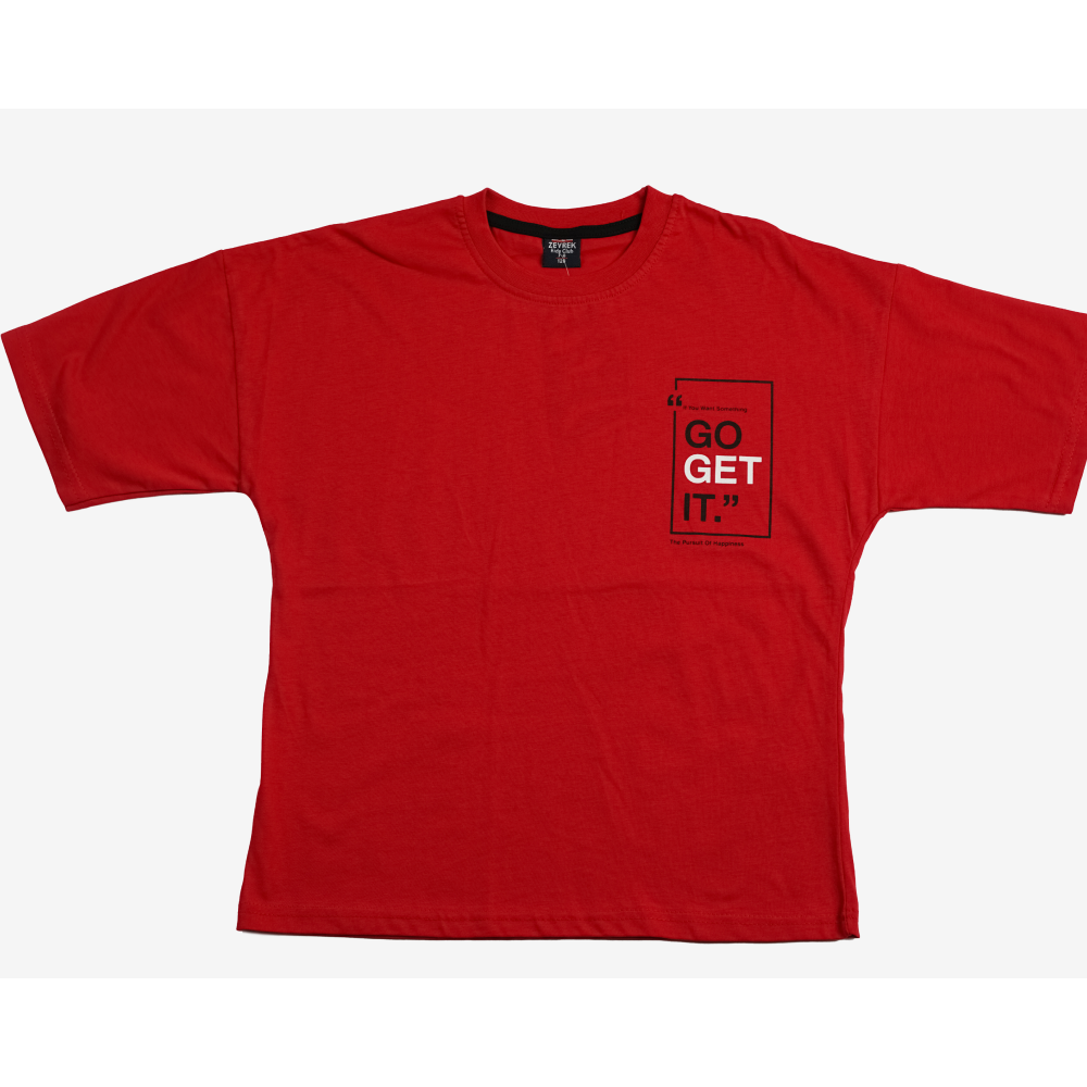 Футболка GO GET IT, оверсайз принт спереду та ззаду