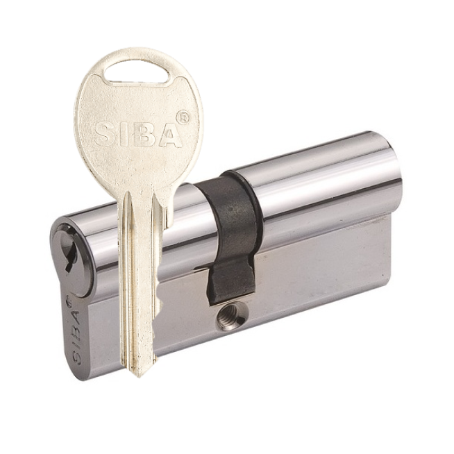 Циліндр дверний SIBA CKA ключ-ключ 90мм хром