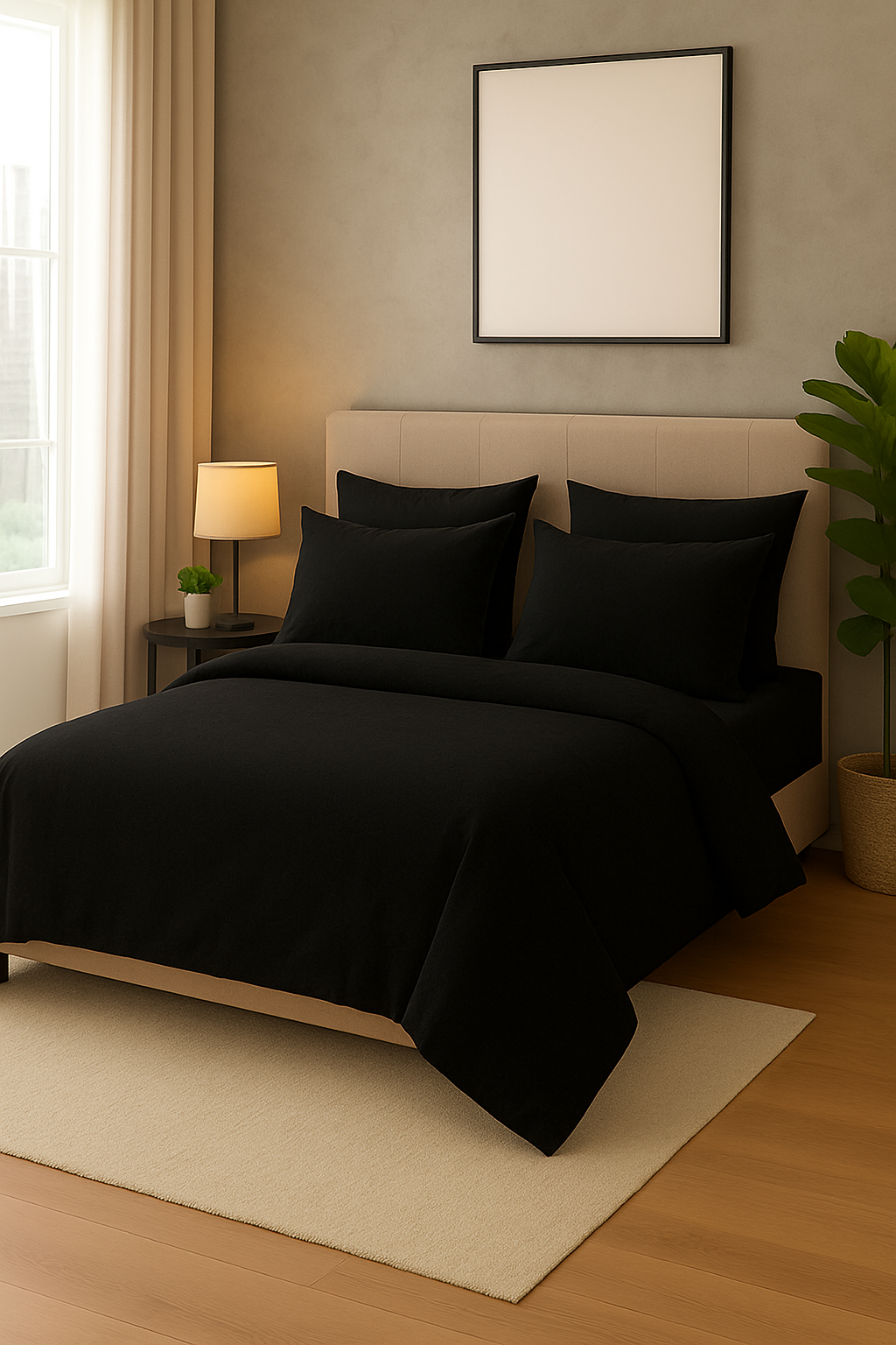 Постільна білизна фланель "Чорний сапфір"