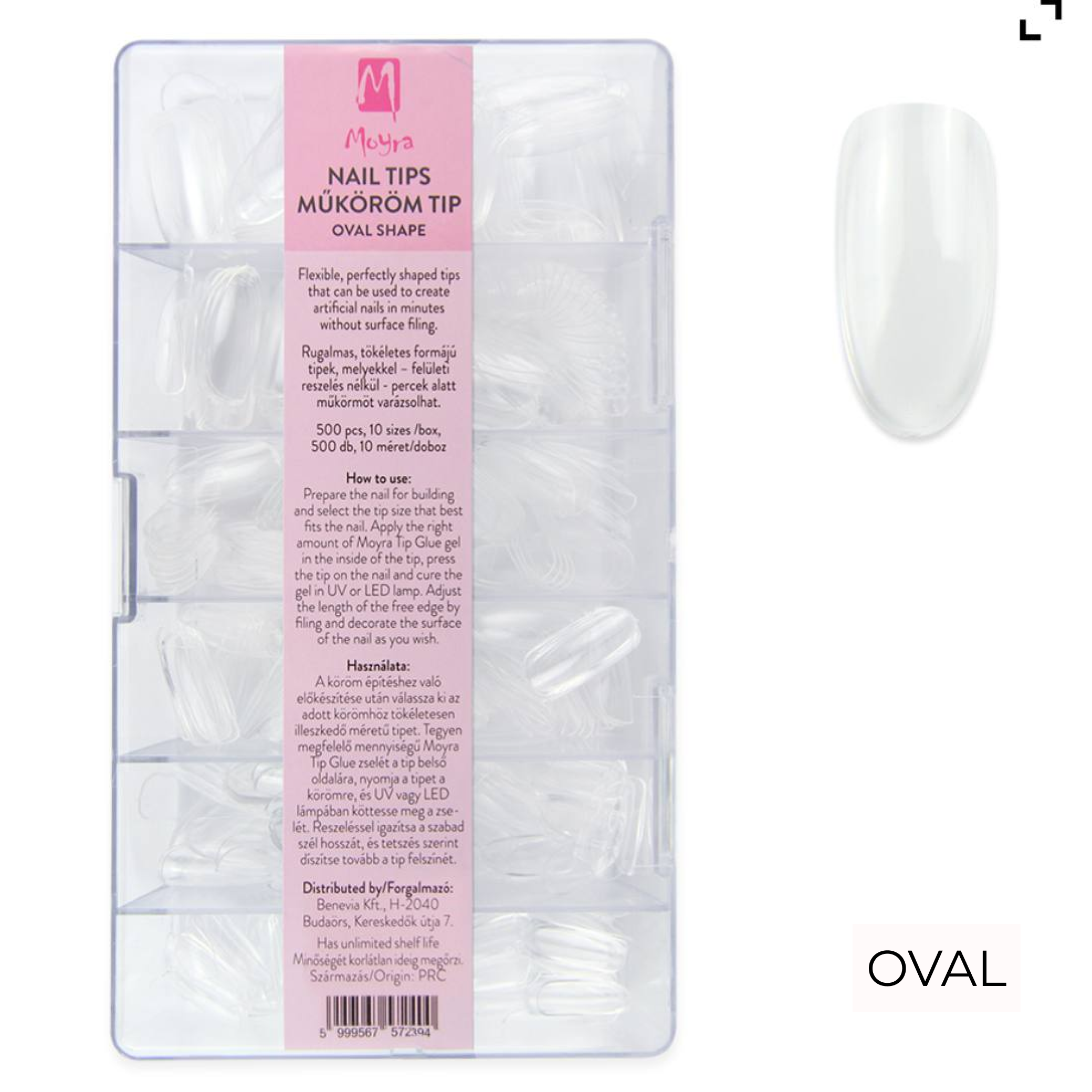 MOYRA NAIL TIPS (FULL COVER) AVAILABLE IN 4 SHAPES