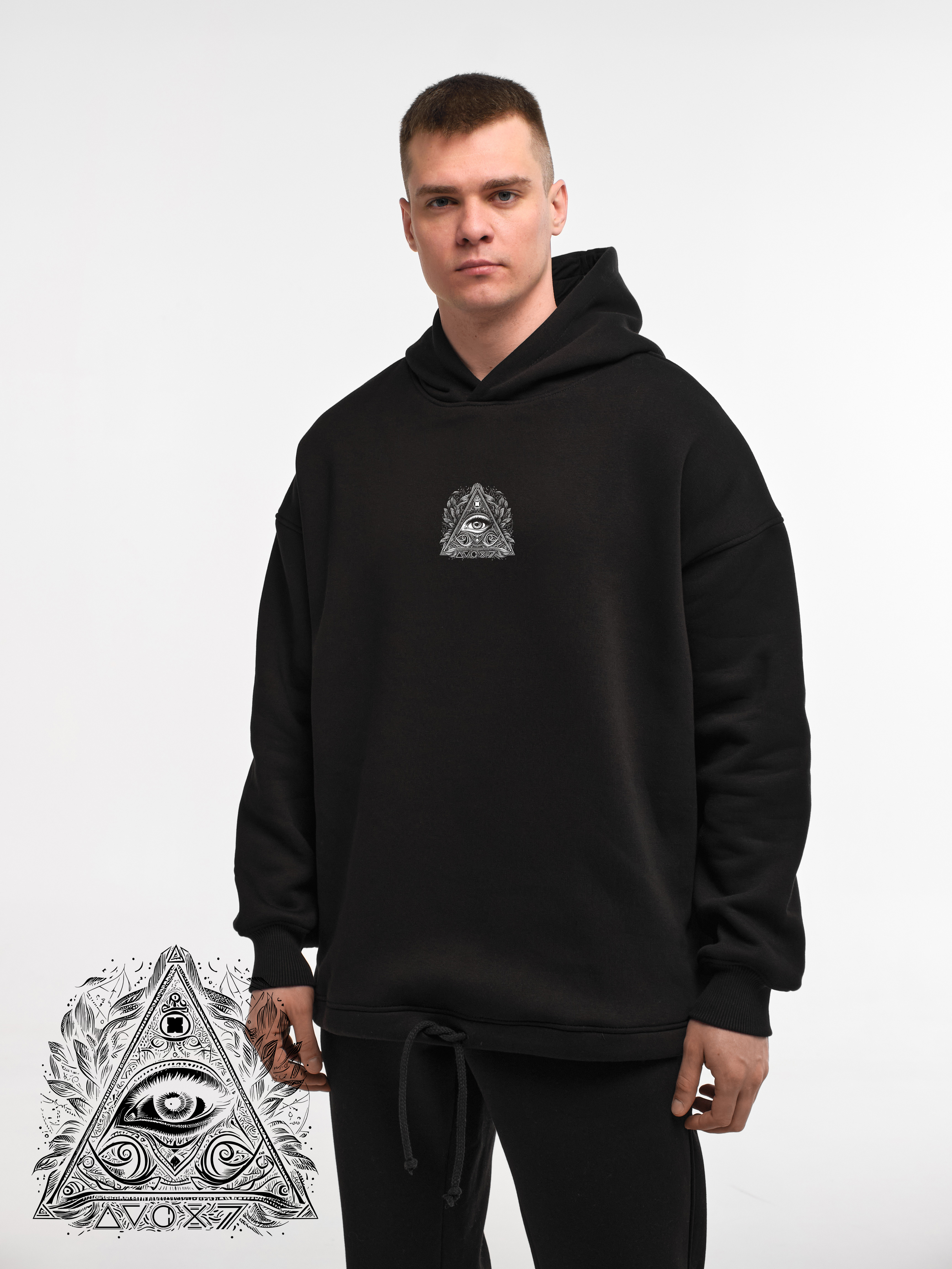 HOODIE "X-EYE" | LACE | BLACK EMOTION | XH2