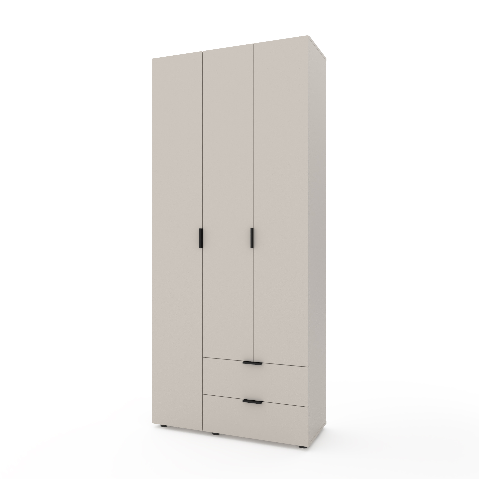 Тридверна розпашна шафа MA013RK 1000/420/2300 мм., колір кашемір