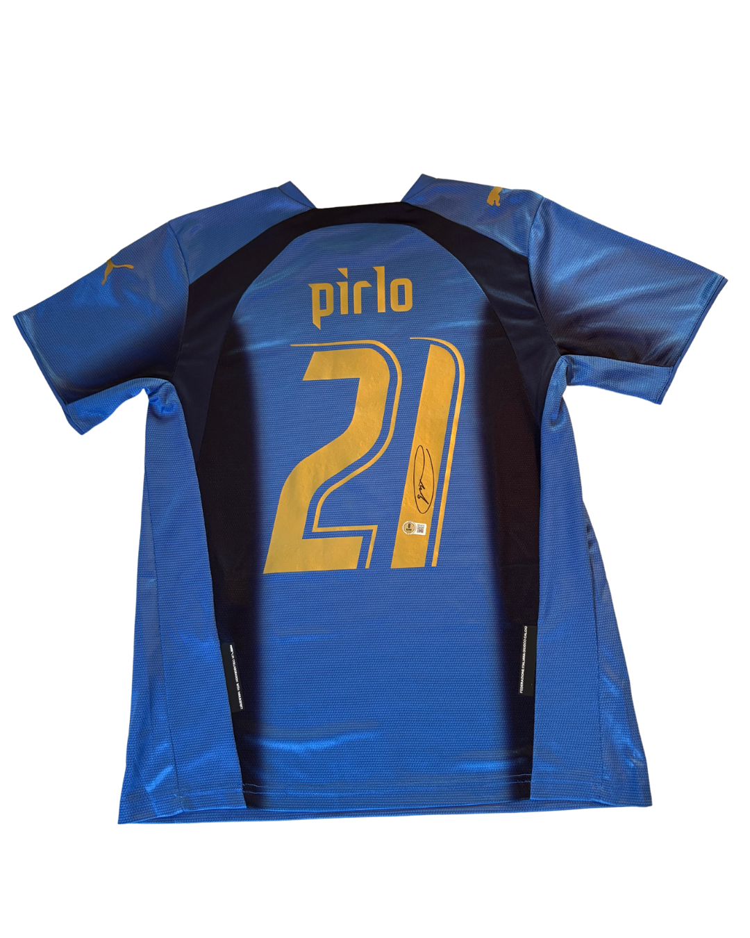 JERSEY ANDREA PIRLO ITALIA SIGNED CERTIFICADO BECKETT