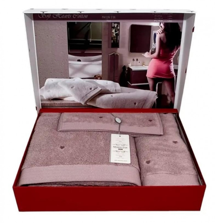 Комплект  рушників Soft Hearts преміум бренду Maison D’or