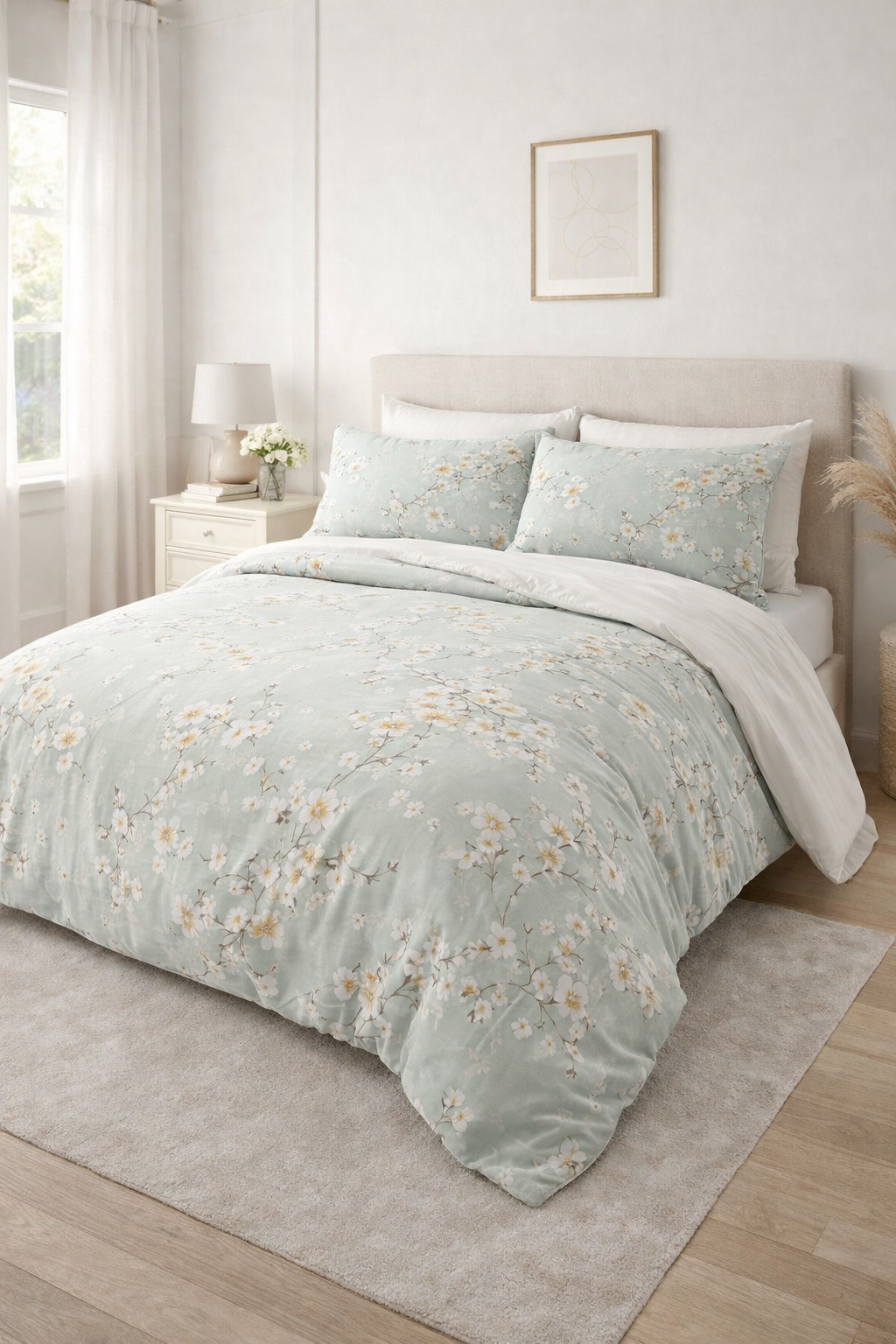 Постільна білизна  від виробника ранфрс "Букети дрібних  квітів на зеленому"