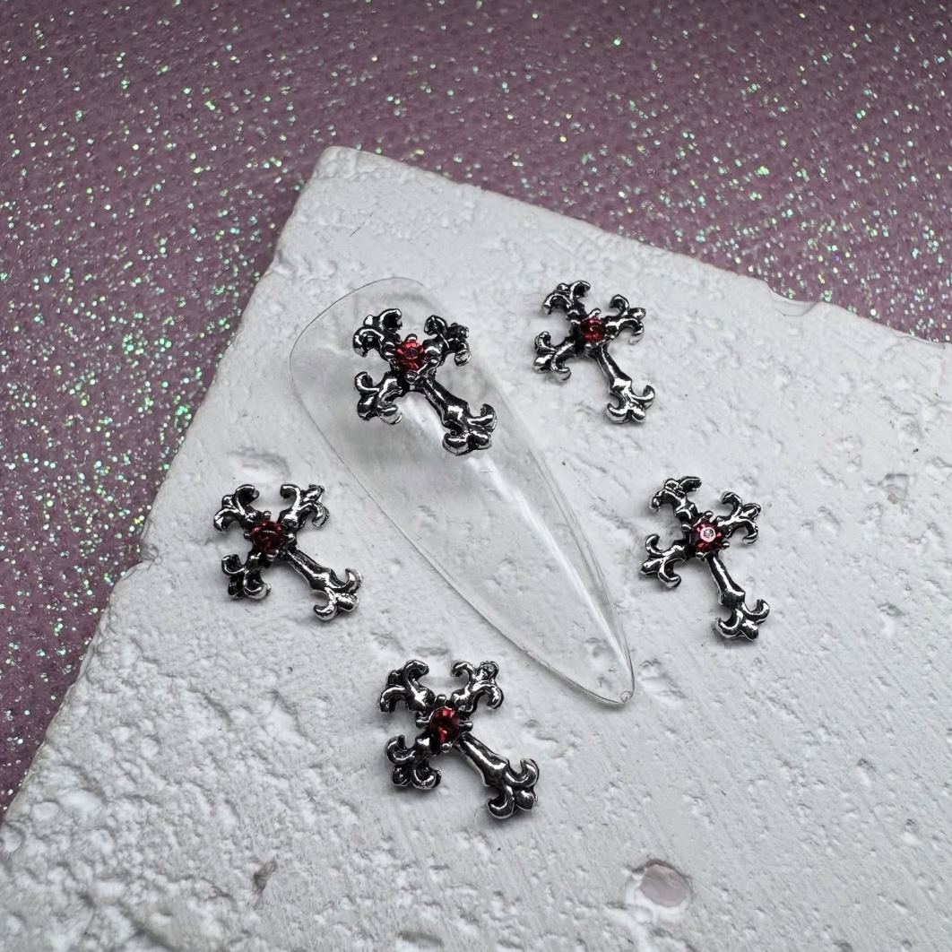 Фігурка для нігтів "Хрест з камінчиком"