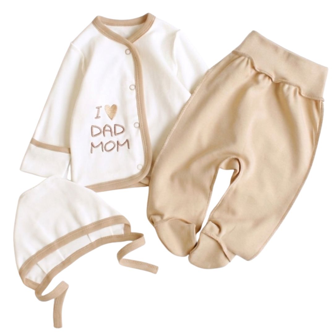 Комплект для новонародженого малюка I love mom and dad 