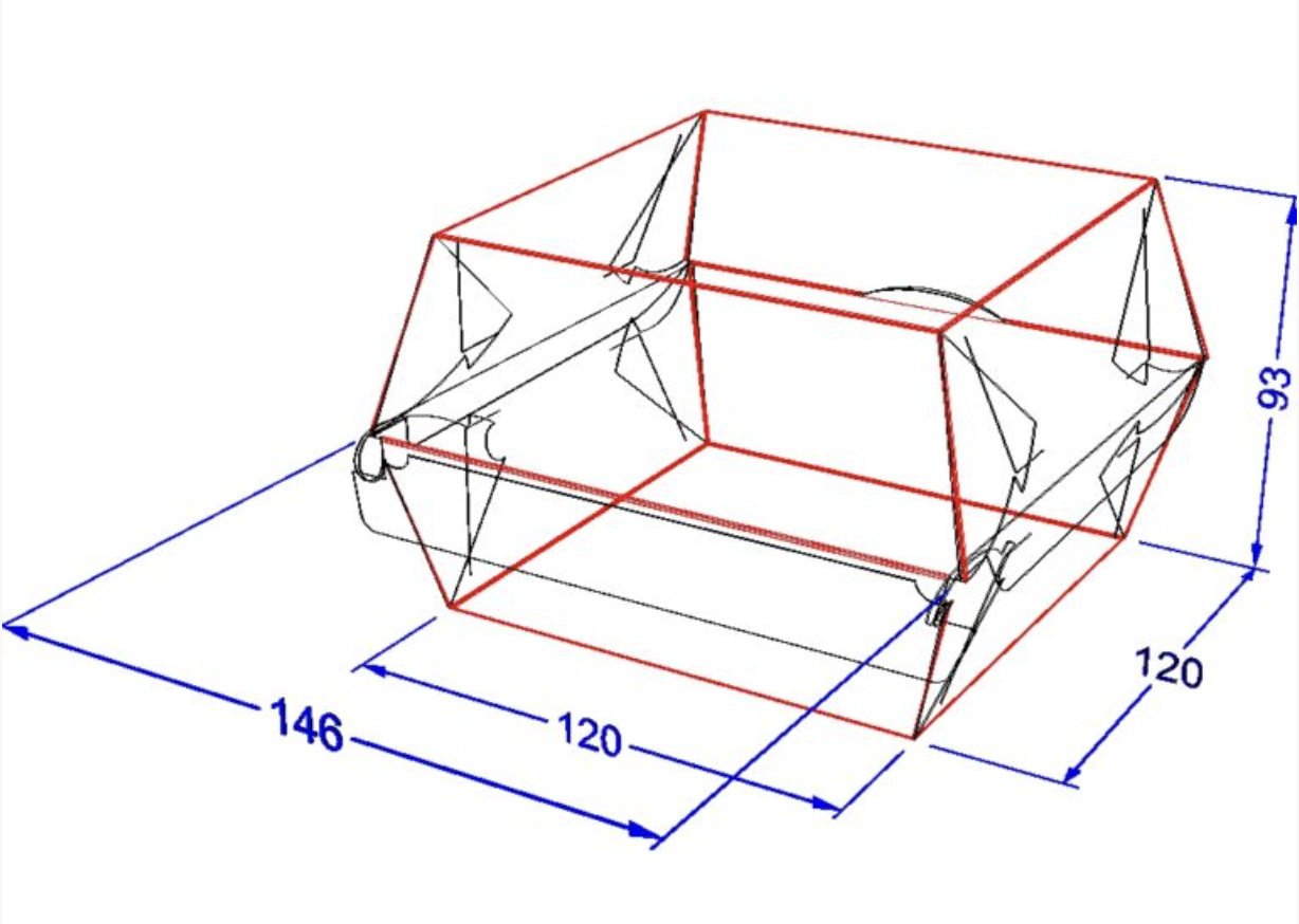 Упаковка для бургера максі Біла 146×93×120 мм, упаковка 100 шт, 013300022