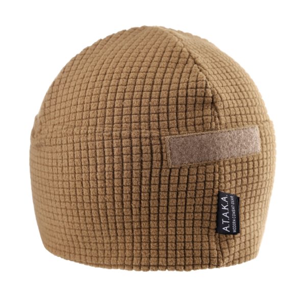 Тактична тепла флісова шапка "S.W.R.S. FLEECE CAP L2 COYOTE" від українського бренду "A.T.A.K.A".