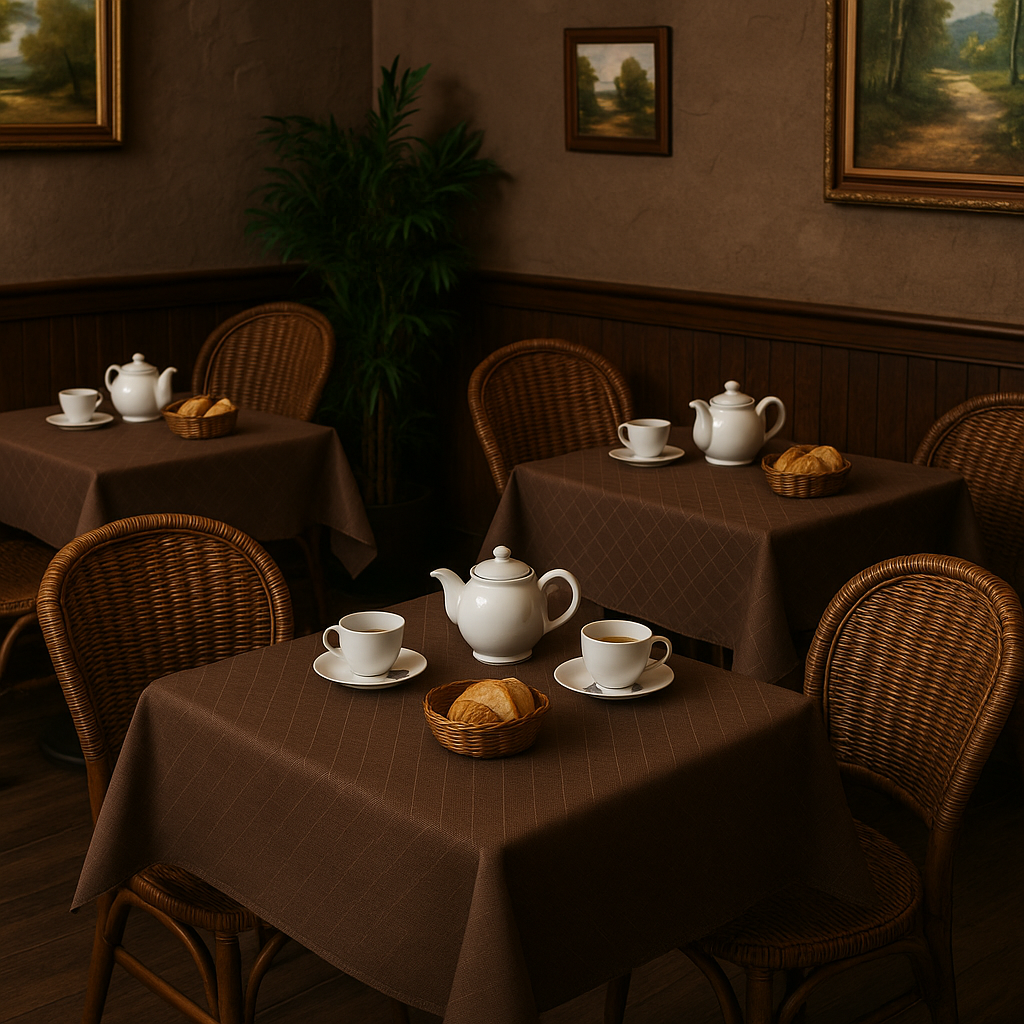 Скатертина для ресторану, кафе "Шоколадне тістечко "