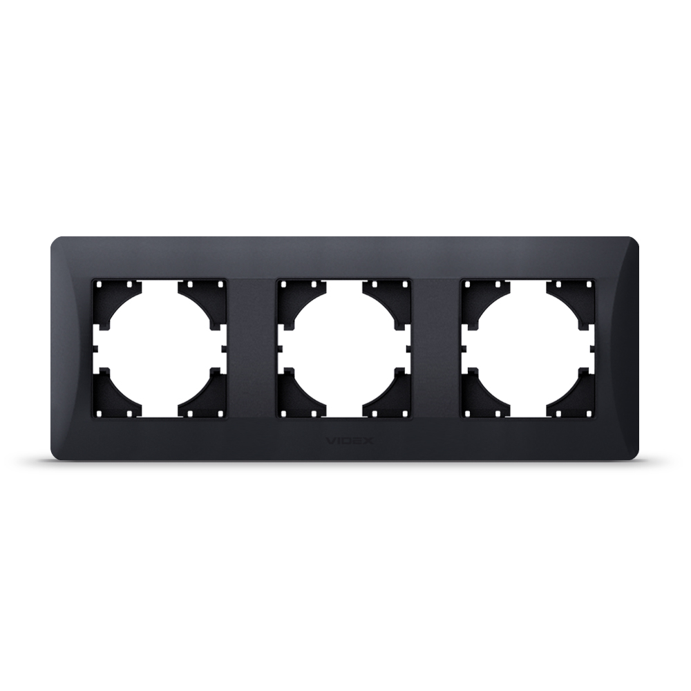 Рамка на 5 місць горизонтальна VIDEX BINERA, чорний графіт