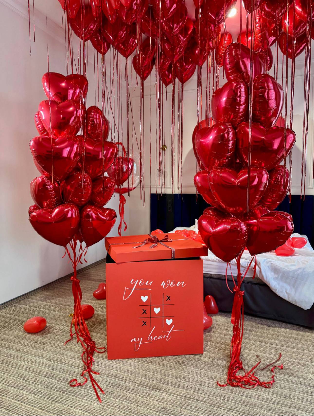 Romantic Surprise Box & Heart Balloon Room Package