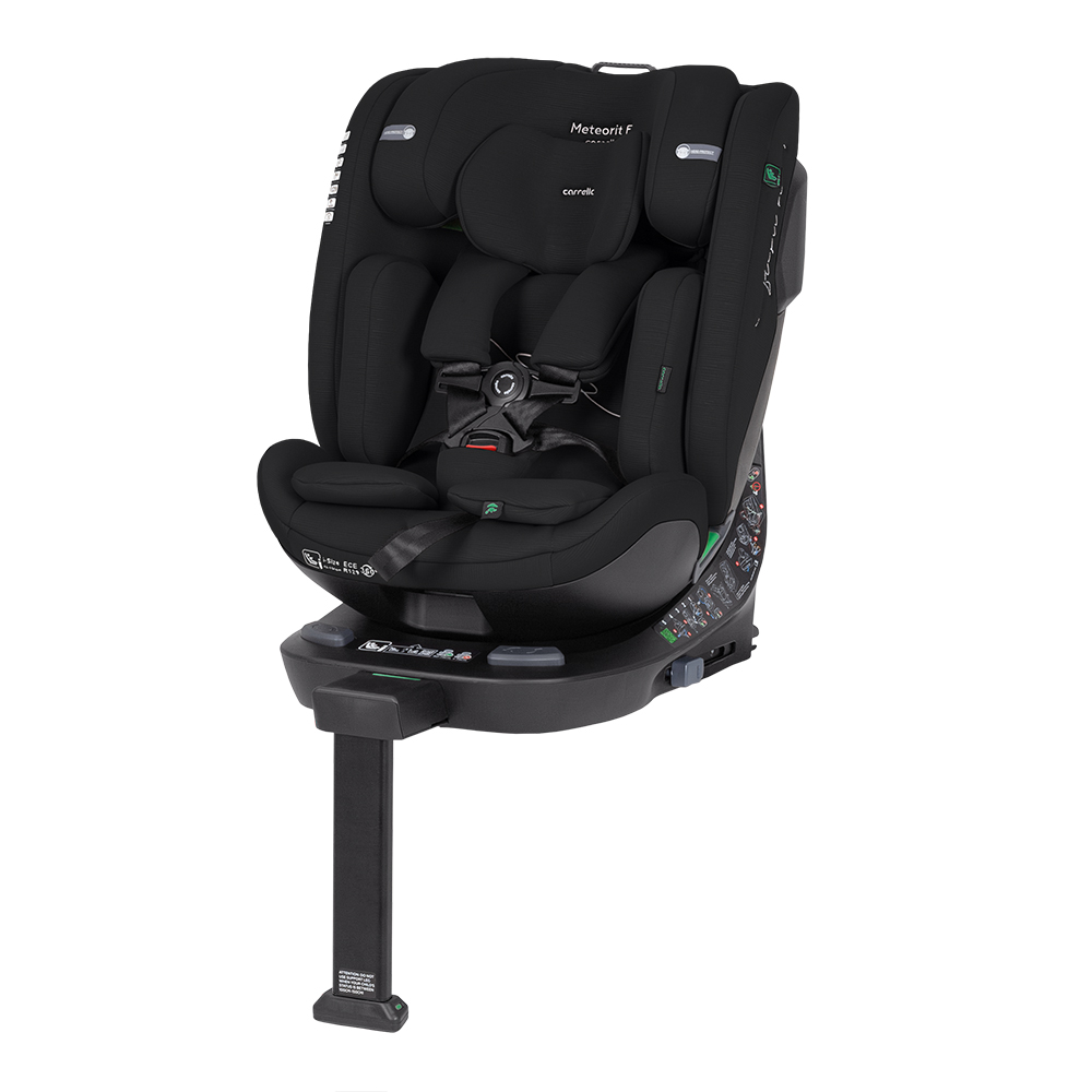 Автокрісло Meteorit Fusion CRL-15101 Midnight Black i-Size 40-150см ISOFIX, поворот, опор.стійка
