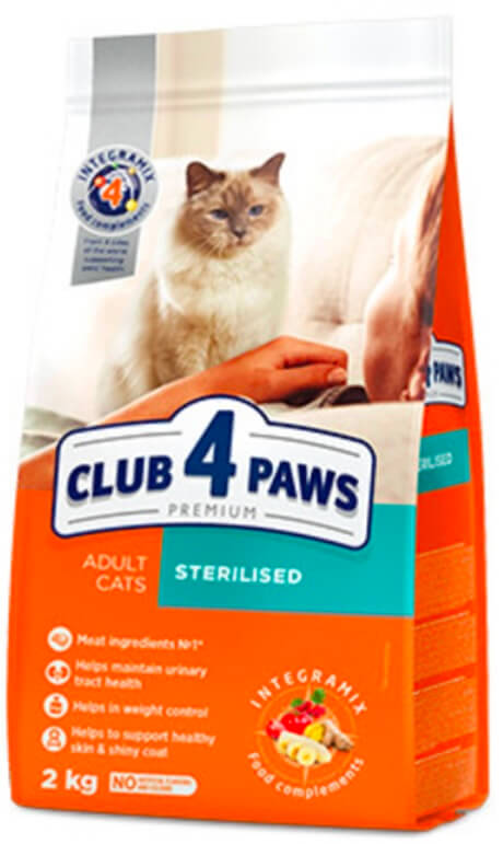 Клуб 4 лапи Premium сухий для Стерилізованих котів 2 кг