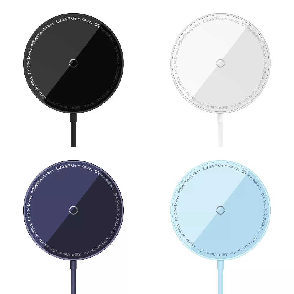 Бездротовий ЗП Baseus Simple Mini3 Magnetic Wireless Charger 15W