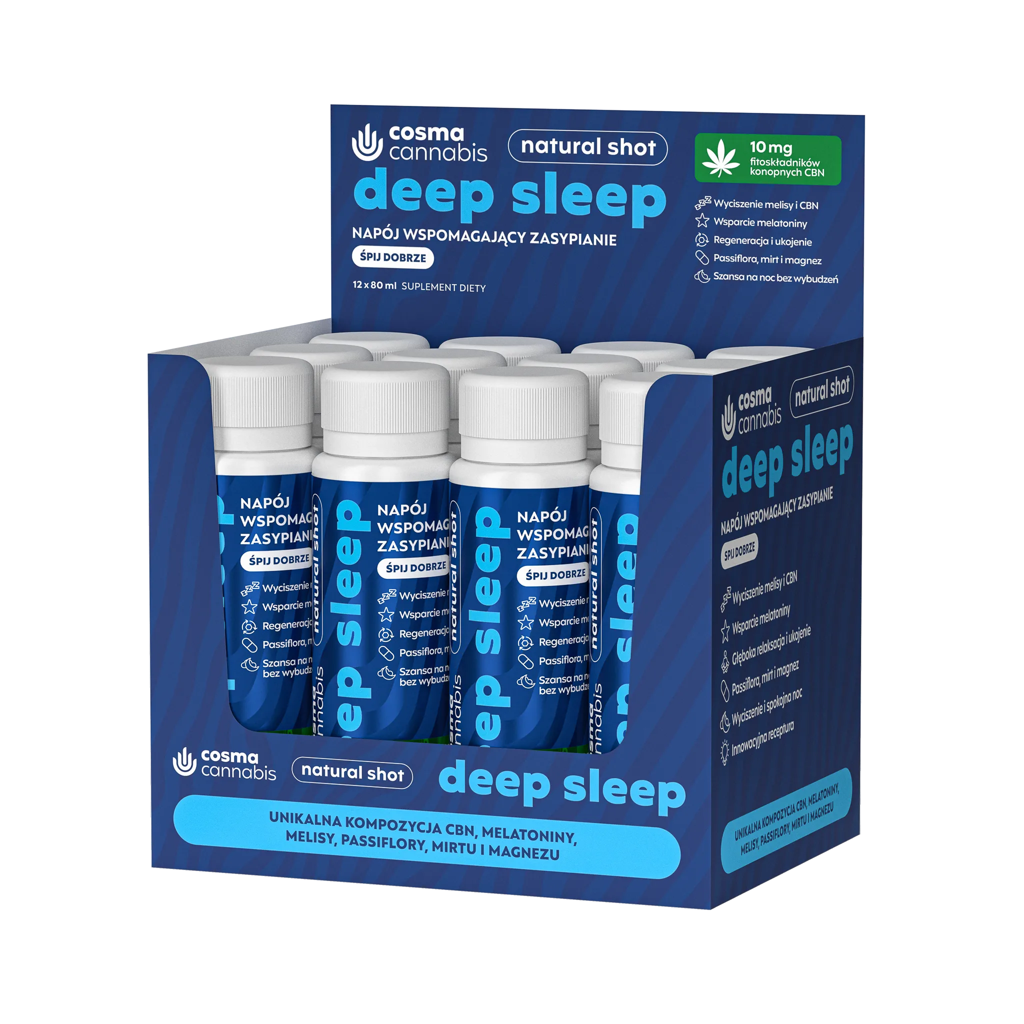 Cosma Cannabis Deep Sleep Shot - 12 x 80 мл