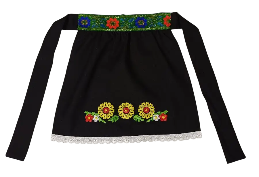 Фартушок вишитий для дівчинки чорний