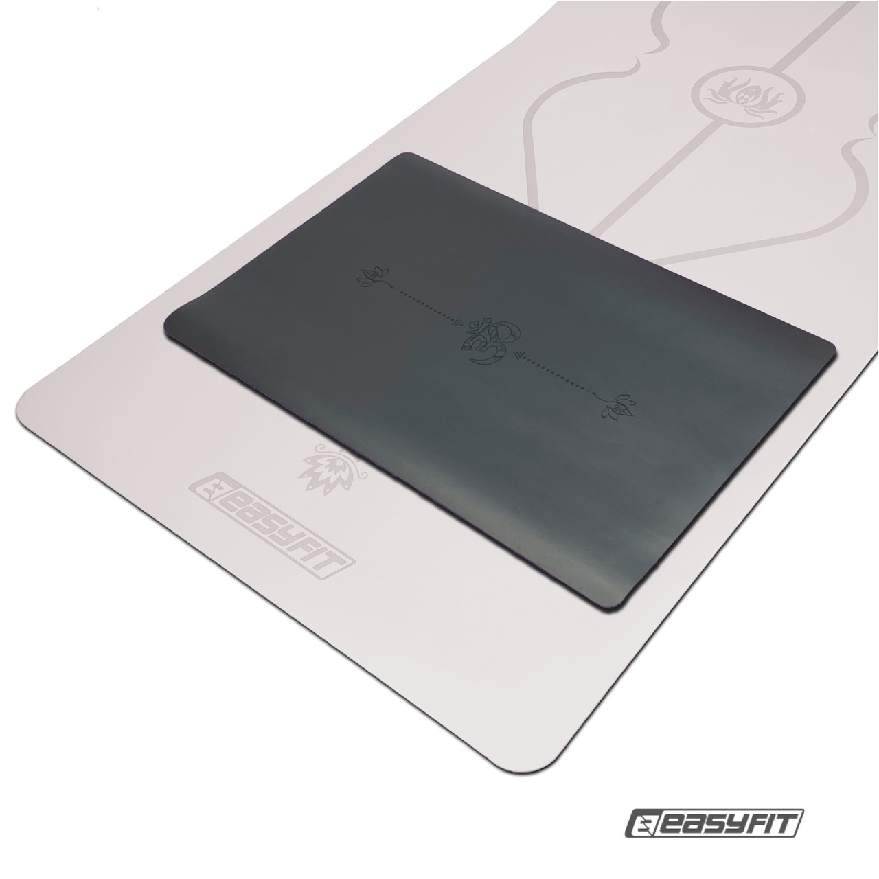 Міні-мат для йоги EasyFit Yoga Pad каучук 3,5 мм Чорний