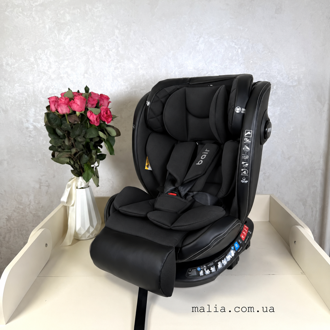 Автокрісло Bair Unit 360 Iso-fix TB-01 total black